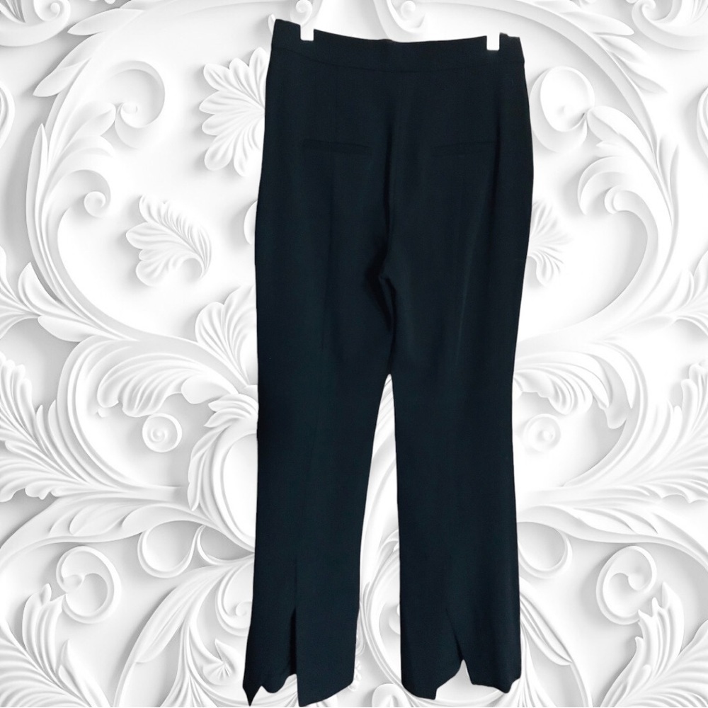 NWT! Mango MNG Back Slit Hems Flare Trousers In Black Size US 8 - Picture 9 of 12